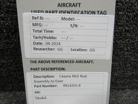 Cessna Aircraft Parts 9914202-8 Cessna Nose Gear Rod Assembly to Gear
