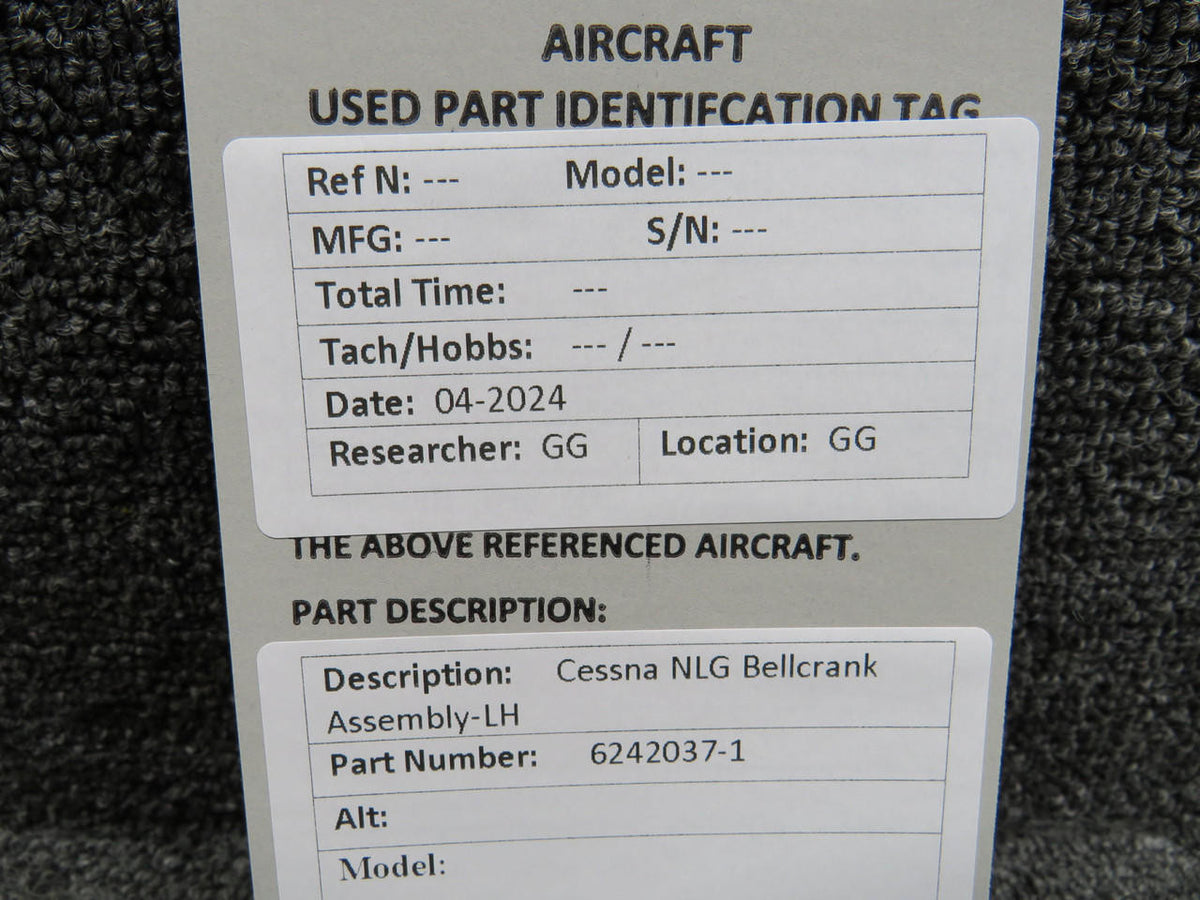 Cessna Aircraft Parts 6242037-1 Cessna Nose Gear Bellcrank Assembly LH