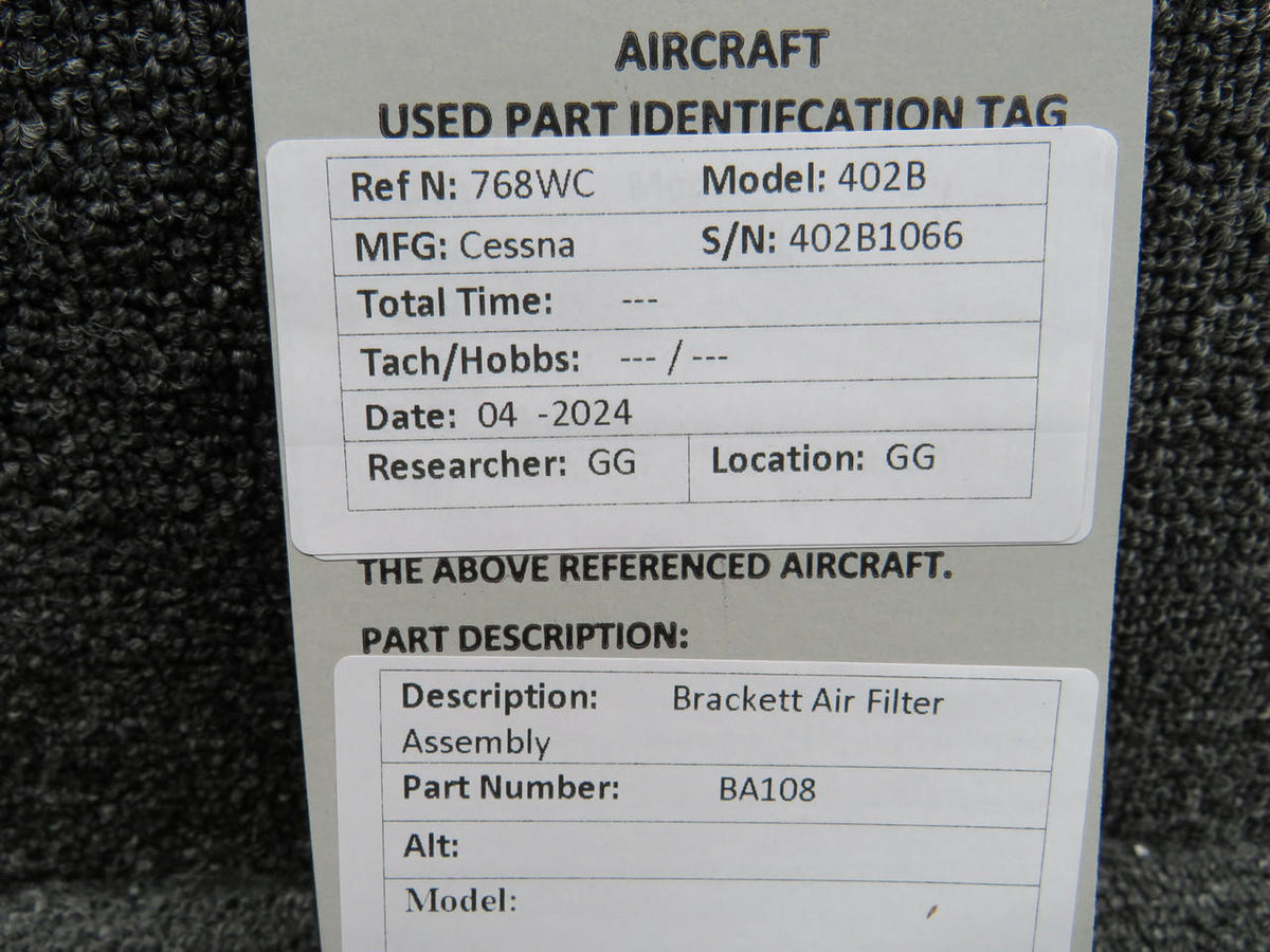 Brackett BA108 Brackett Air Filter Assembly