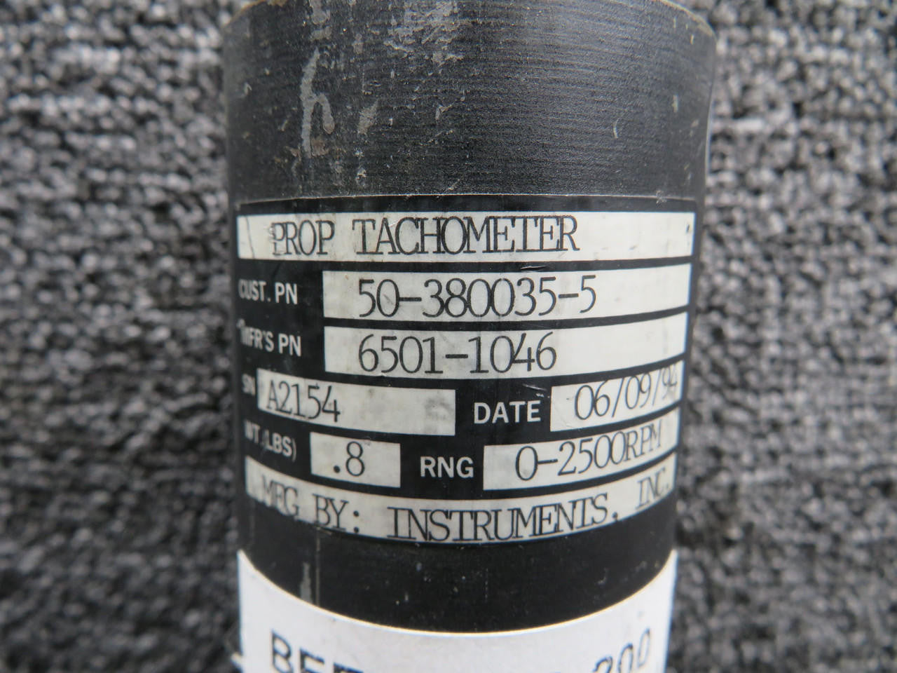 6501-1046 Instruments Inc Propeller Tachometer Indicator – BAS