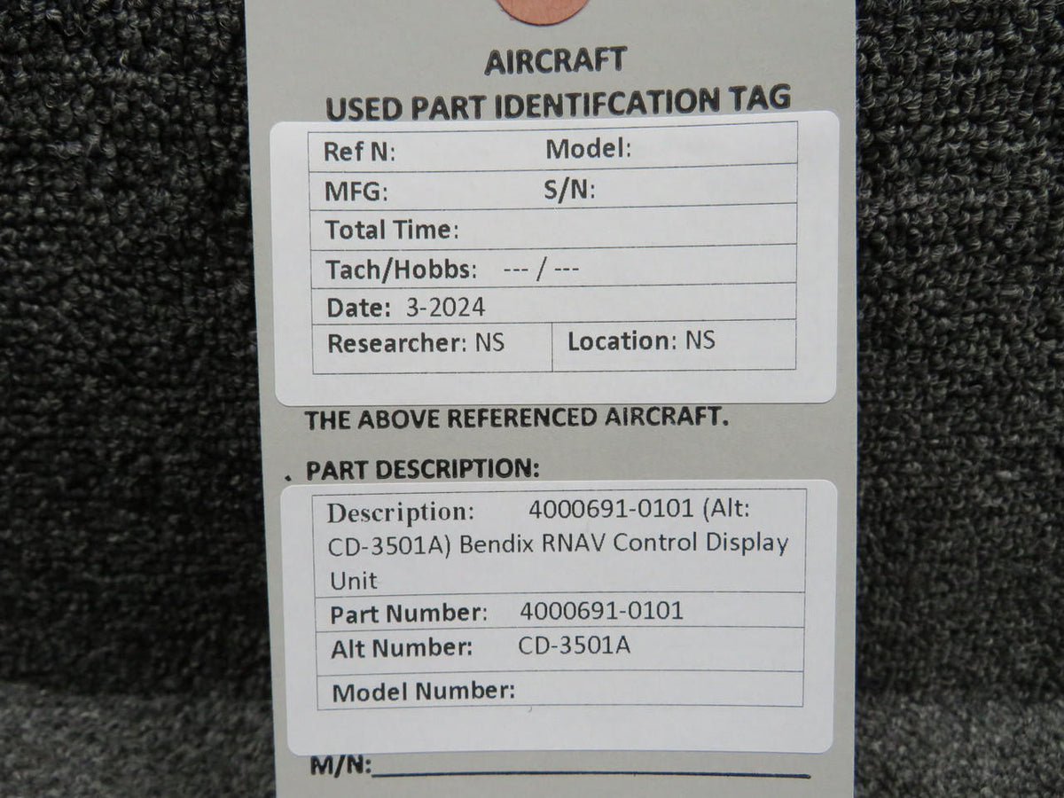 Bendix 4000691-0101 Bendix CD-3501A RNAV Control Display Unit