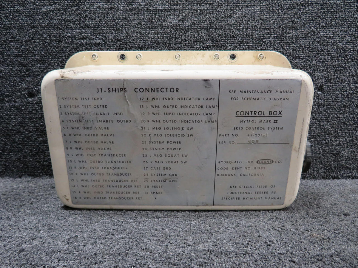 Crane Hydro-Aire 42-201-1 Crane Hydro-Aire Hytrol Mark 2 Skid Control System Unit