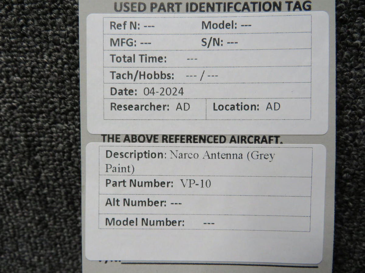 Narco VP-10 Narco Antenna (Grey Paint)