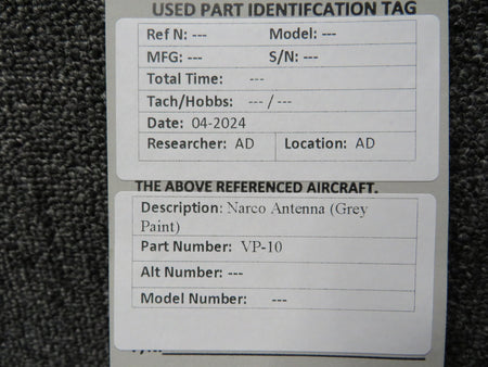 Narco VP-10 Narco Antenna (Grey Paint)