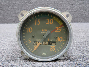 2053 Recording Tachometer Indicator (Hours: 5116.3) (Grey Face)