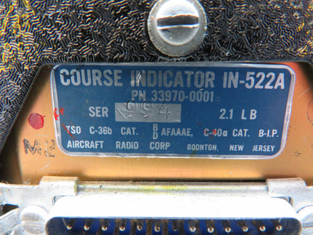ARC 33970-0001 ARC IN-522A Course Indicator (Worn, Chipped Face)