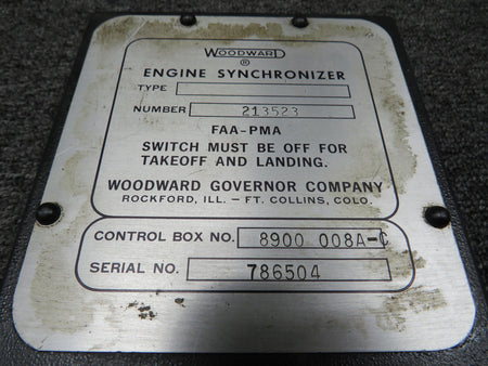 Woodward 213523 (Alt: 8900-008A-C) Woodward Engine Synchronizer with Switch