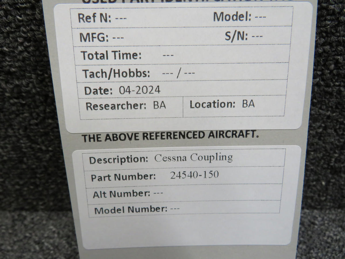 Cessna Aircraft Parts 24540-150 Cessna Coupling