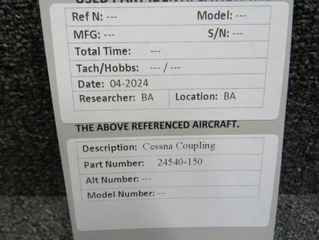 Cessna Aircraft Parts 24540-150 Cessna Coupling
