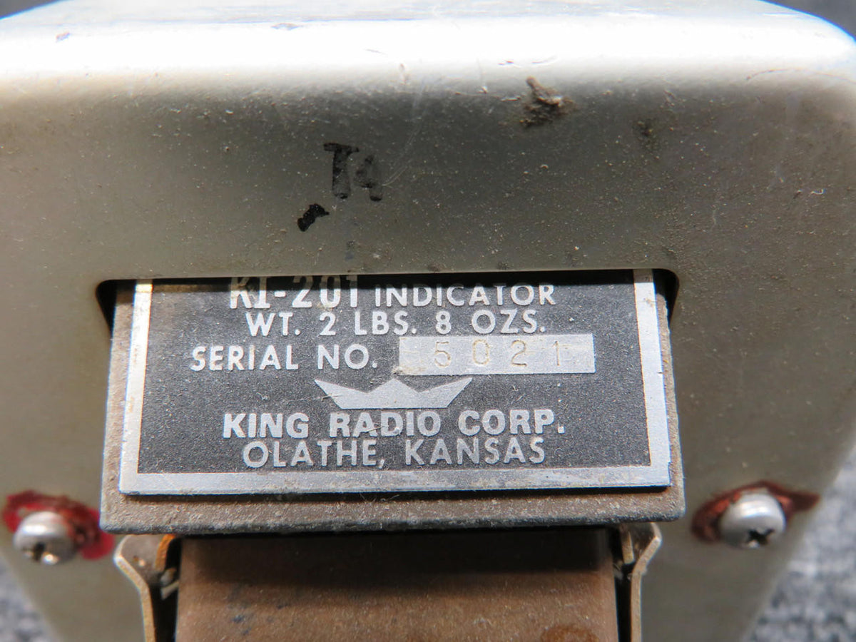 King Radio KI-201 King Radio VOR, LOC Indicator (Chipped Mount, Worn Holes)