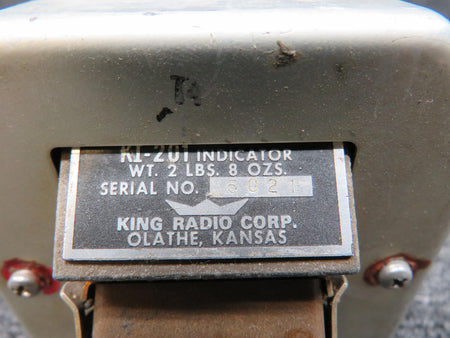 King Radio KI-201 King Radio VOR, LOC Indicator (Chipped Mount, Worn Holes)