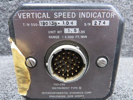 Intercontinental Dynamics Corp. 550-18013B-104 Intercontinental Dynamics Vertical Speed Indicator