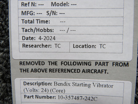 Bendix 10-357487-242C Bendix Starting Vibrator (Volts: 24) (Core)