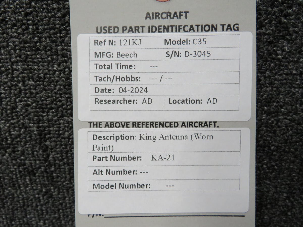 King Radio KA-21 King Radio Antenna (Worn Paint)