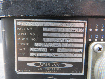 Learjet 16-1010-02 Learjet PS-801B Emergency Power Supply