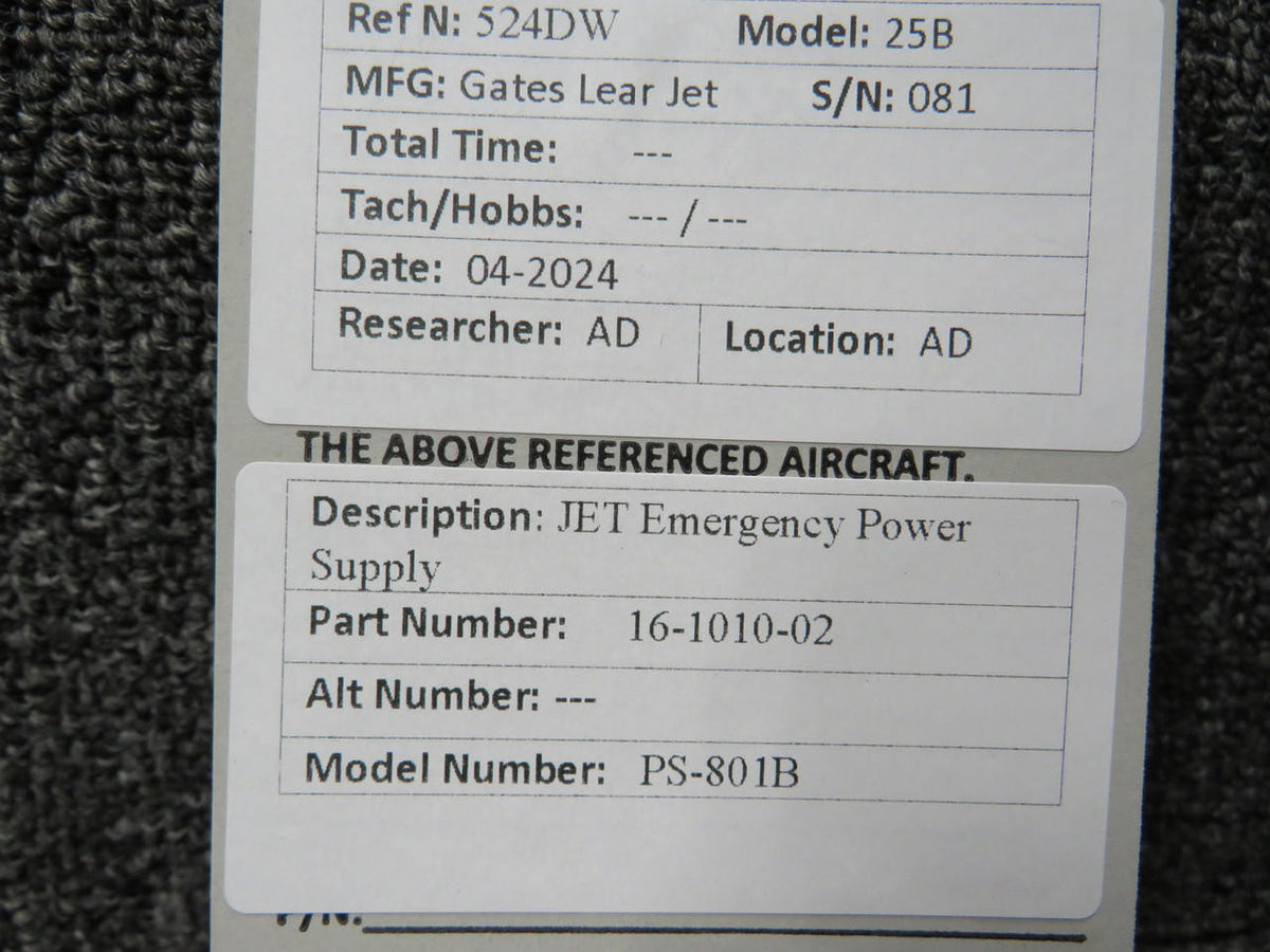 Jet 16-1010-02 JET PS-801B Emergency Power Supply