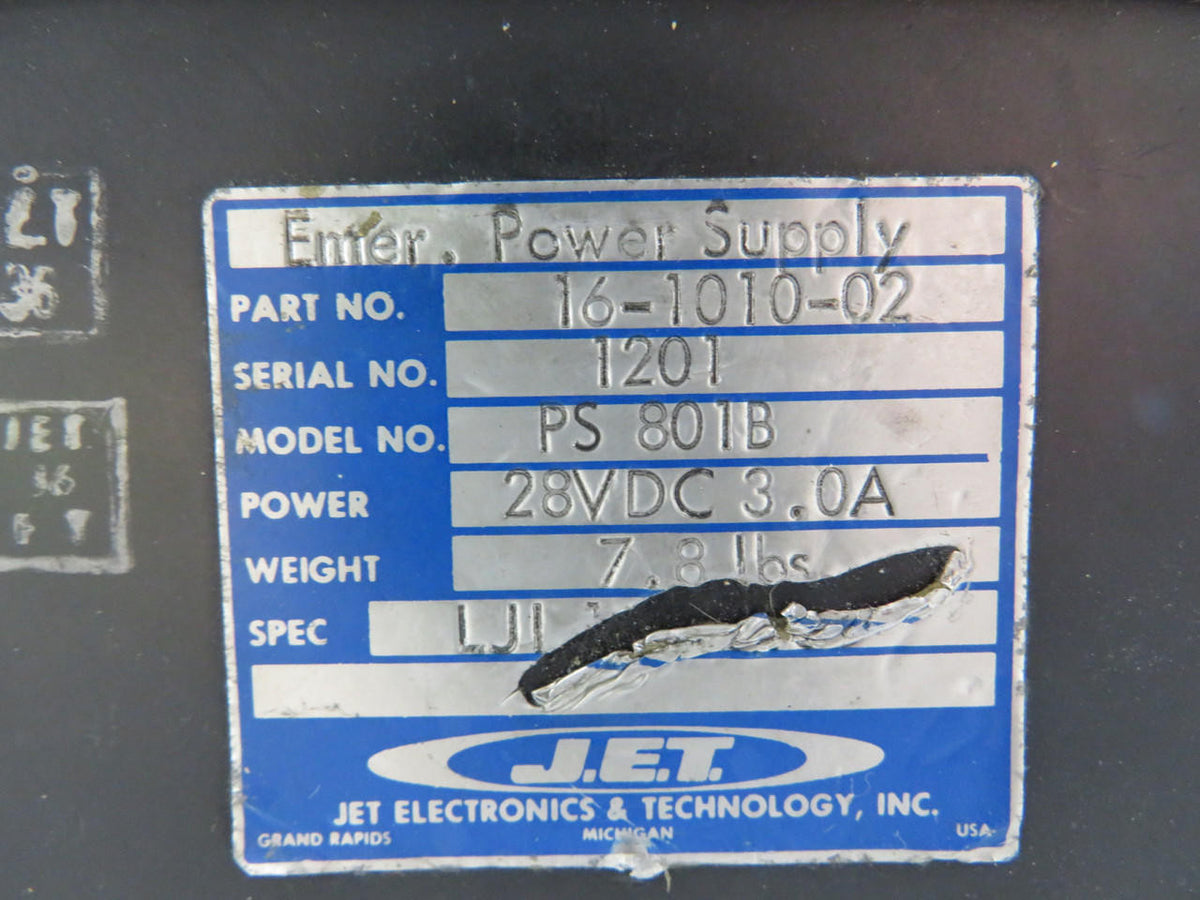 Jet 16-1010-02 JET PS-801B Emergency Power Supply