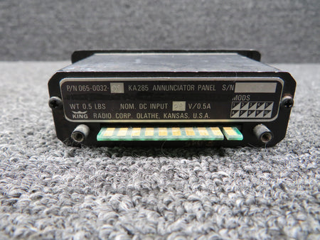 King Radio 065-0032-01 King Radio KA-285 Annunciator Pannel (Damaged Face)