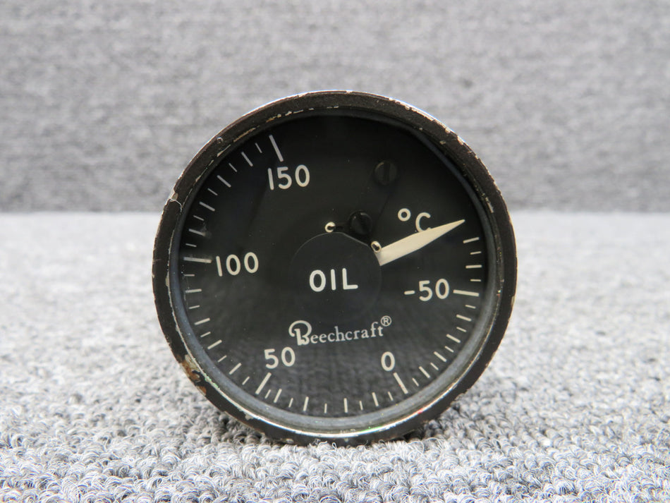 162B3H (Alt: 52-324288-1) Lewis Oil Temperature Indicator (Worn Paint) (28V)
