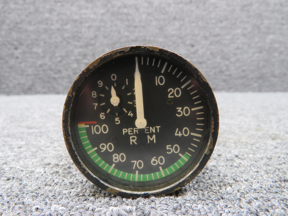 S-201-5 Gates Learjet Percent RPM Tachometer Indicator (Worn Paint)