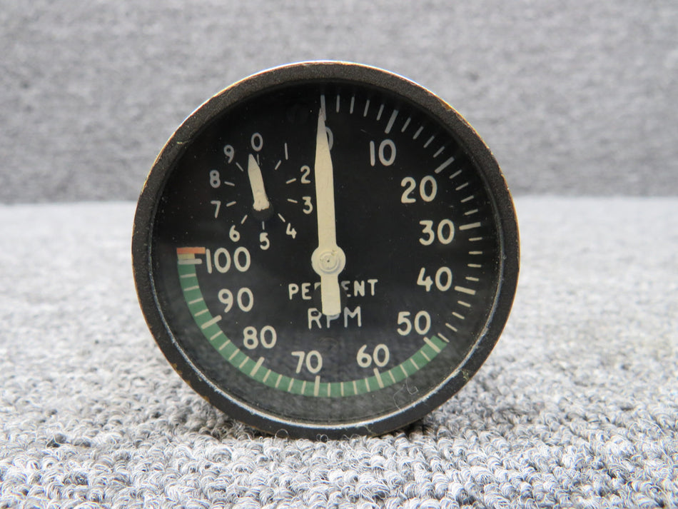 S-201-5 Gates Learjet Percent RPM Tachometer Indicator (Faded Inner Face)