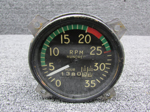821108 Recording Tachometer Indicator (Hours: 1380.59) (Worn Face)