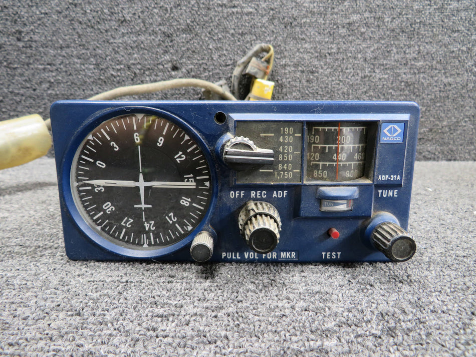 ADF-31A Narco ADF Marker Beacon Receiver Unit (Missing Back) (Blue)