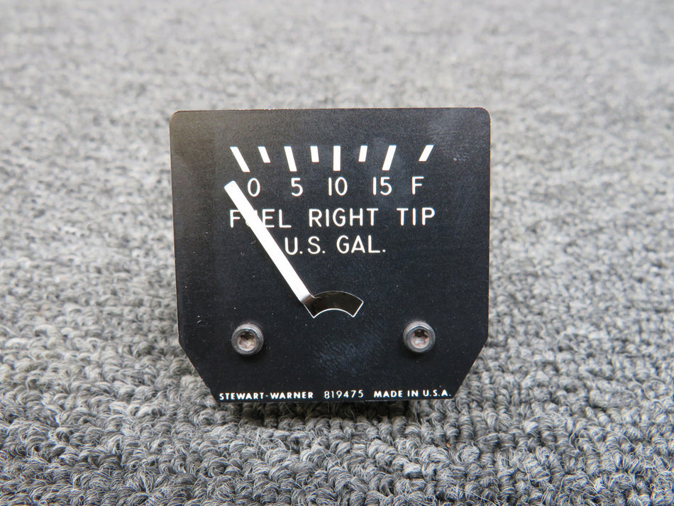 819475 Stewart-Warner Right Tips Fuel Quantity Indicator