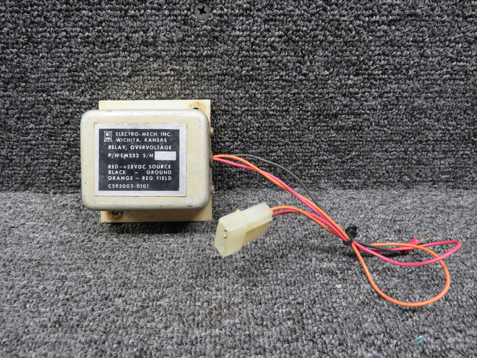 EM233 (Alt: C593003-0101) Electro-Mech Overvoltage Relay (28V)