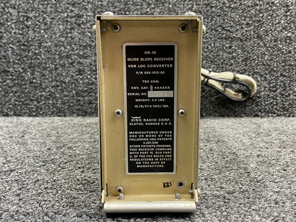 069-1013-00 King Radio KN-70 Glideslope Receiver, VOR Localizer Unit (14-28V)