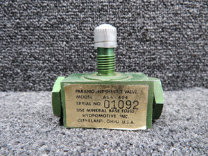 ASA-404 (Alt: 50-380079-3) Beech King Air E90 Hydromotive Inc. Paramount Shuttle Valve