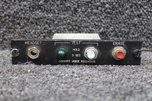9622019-1, 9622019-2 Cessna 550 Cockpit Voice Recorder with Erase Switch (Black)