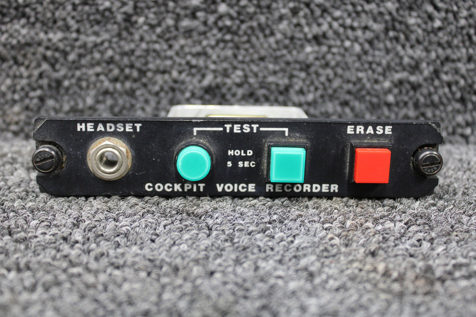 9622019-1, 9622019-2 Cessna 550 Cockpit Voice Recorder w Erase Switch (Black)