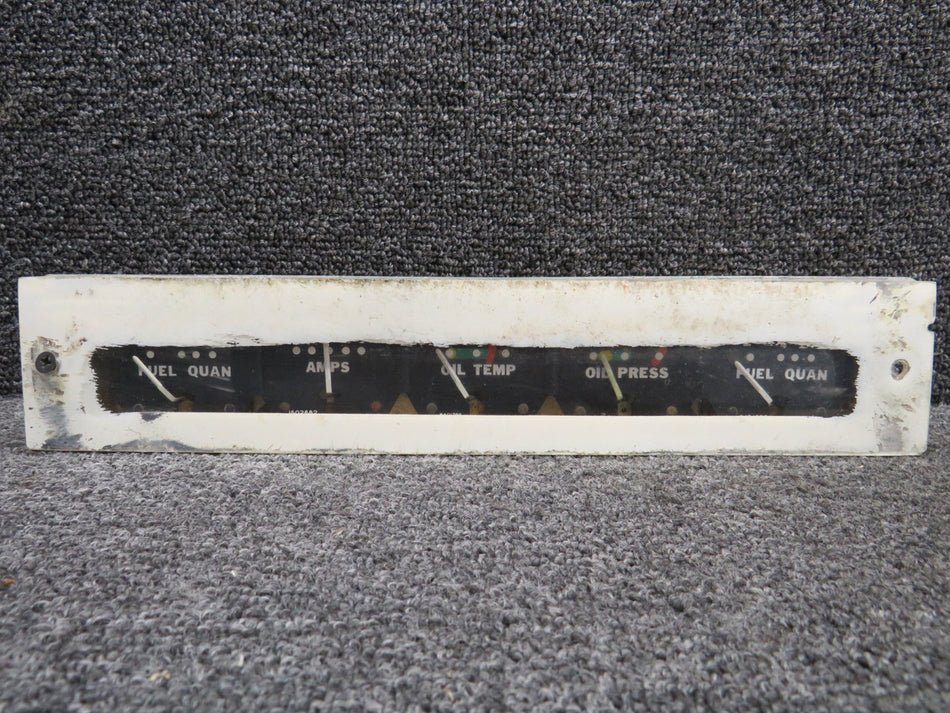 169-380036-1 Beech A23 Instrument Cluster Assembly (Painted, Chipped Face Plate)