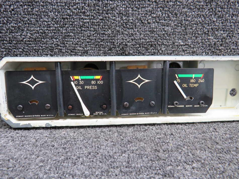 95241-021 Piper PA-28-201T Instrument Cluster (Minus Amps Gauge, Chipped Face)