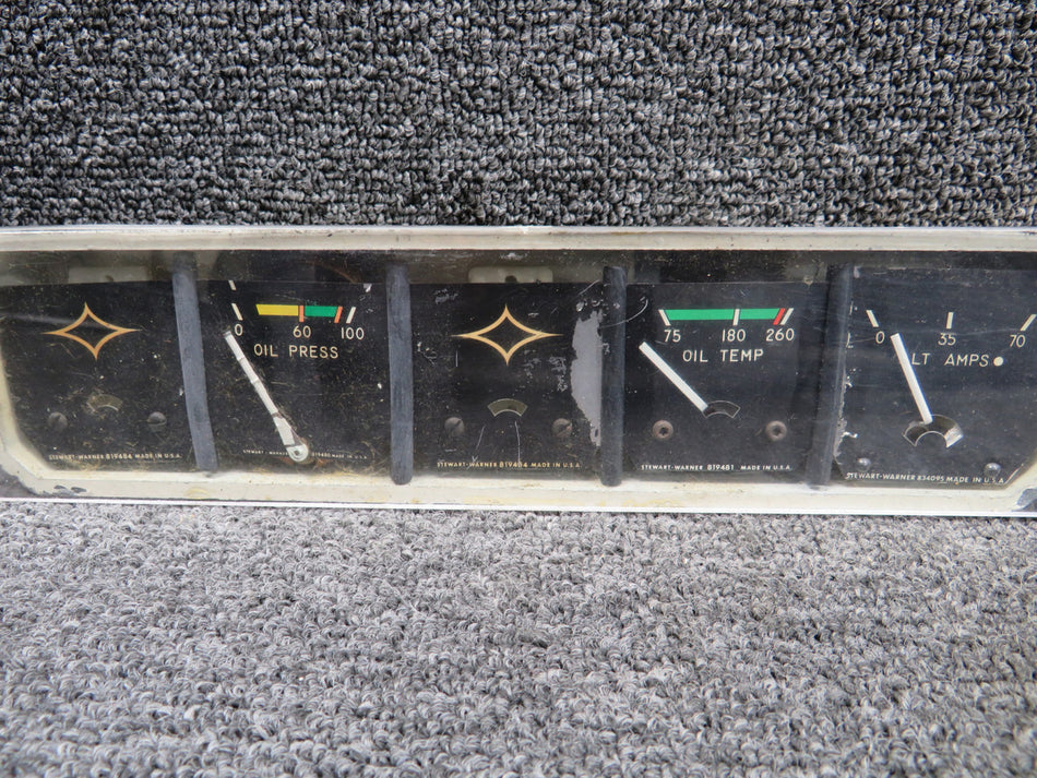 95241-011 Piper PA-32-300 Instrument Cluster (Chipped Casing & Worn Indicators)