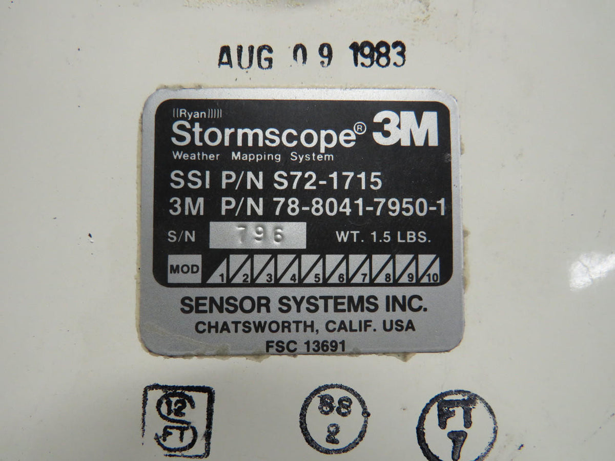 Sensor Systems S72-1715 (Alt: 78-8041-7950-1) Sensor Systems Stormscope Antenna (Worn Casing)