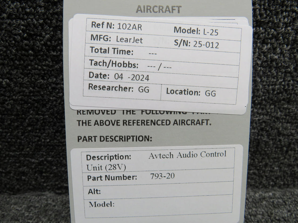 Avtech Corp. 793-20 Avtech Audio Control Unit (28V)