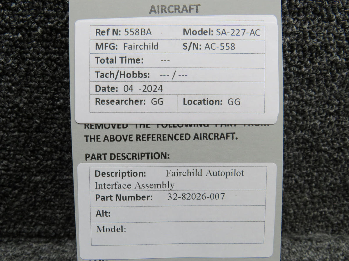 Fairchild Aviation 32-82026-007 Fairchild Autopilot Interface Assembly