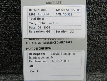 Fairchild Aviation 32-82026-007 Fairchild Autopilot Interface Assembly