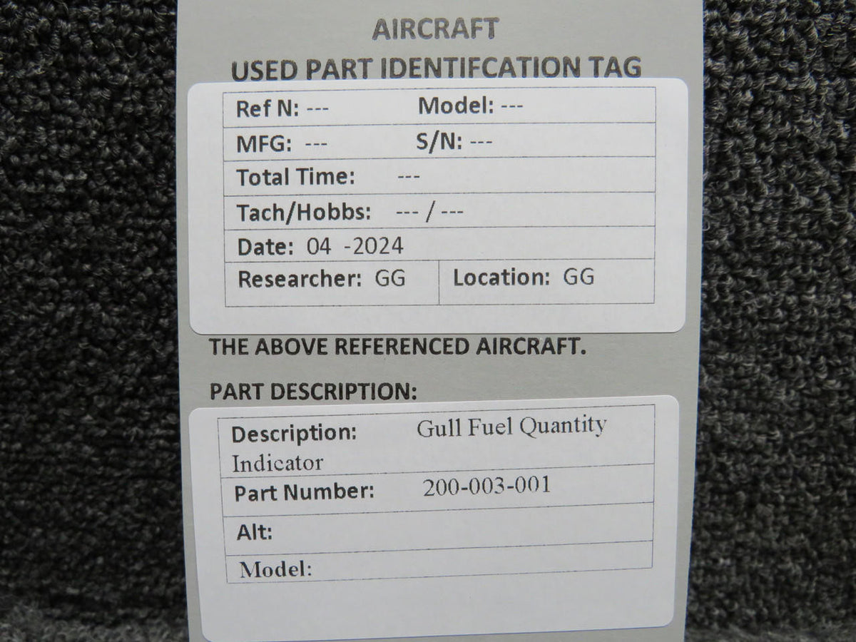 Gull Airborne 200-003-001 Gull Fuel Quantity Indicator
