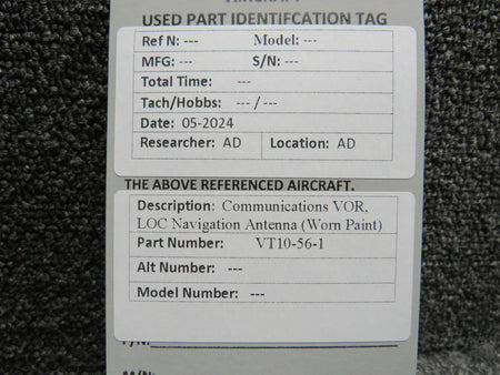 Does Not Apply VT10-56-1 Communications VOR, LOC Navigation Antenna (Worn Paint)