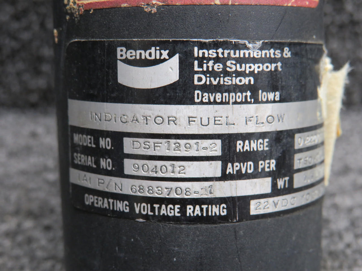 Bendix DSF1291-2 (Alt: 6883708-1) Bendix Fuel Flow Indicator (22V-32V)