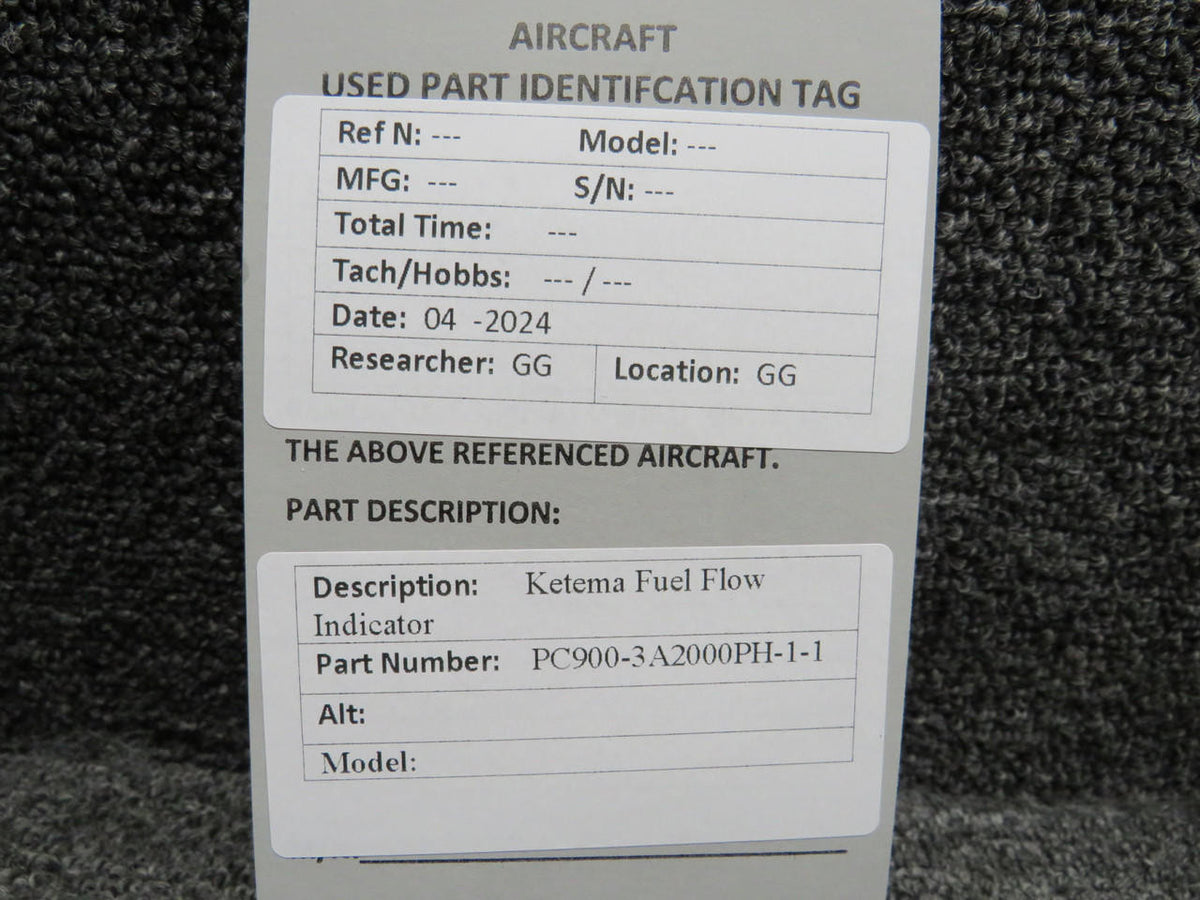 Ketema PC900-3A2000PH-1-1 Ketema Fuel Flow Indicator