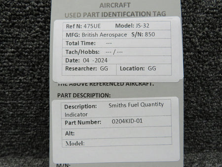 Smiths 0204KID-01 Smiths Fuel Quantity Gauge