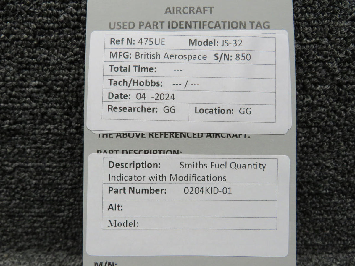 Smiths 0204KID-01 Smiths Fuel Quantity Indicator with Modifications