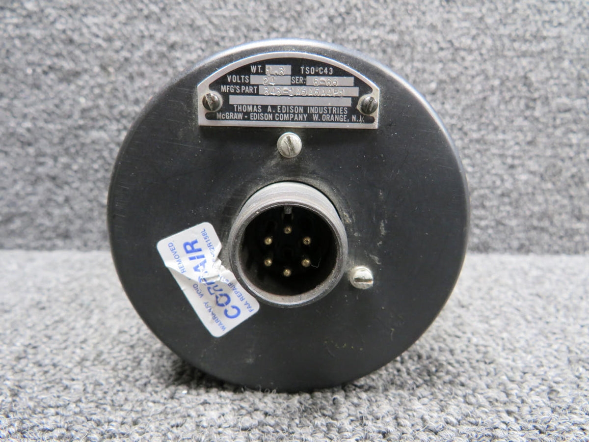 Thomas Edison 343-1A5A5A4P1 Thomas Edison Dual Oil Temp and Fuel Temp Indicator (Worn Face)