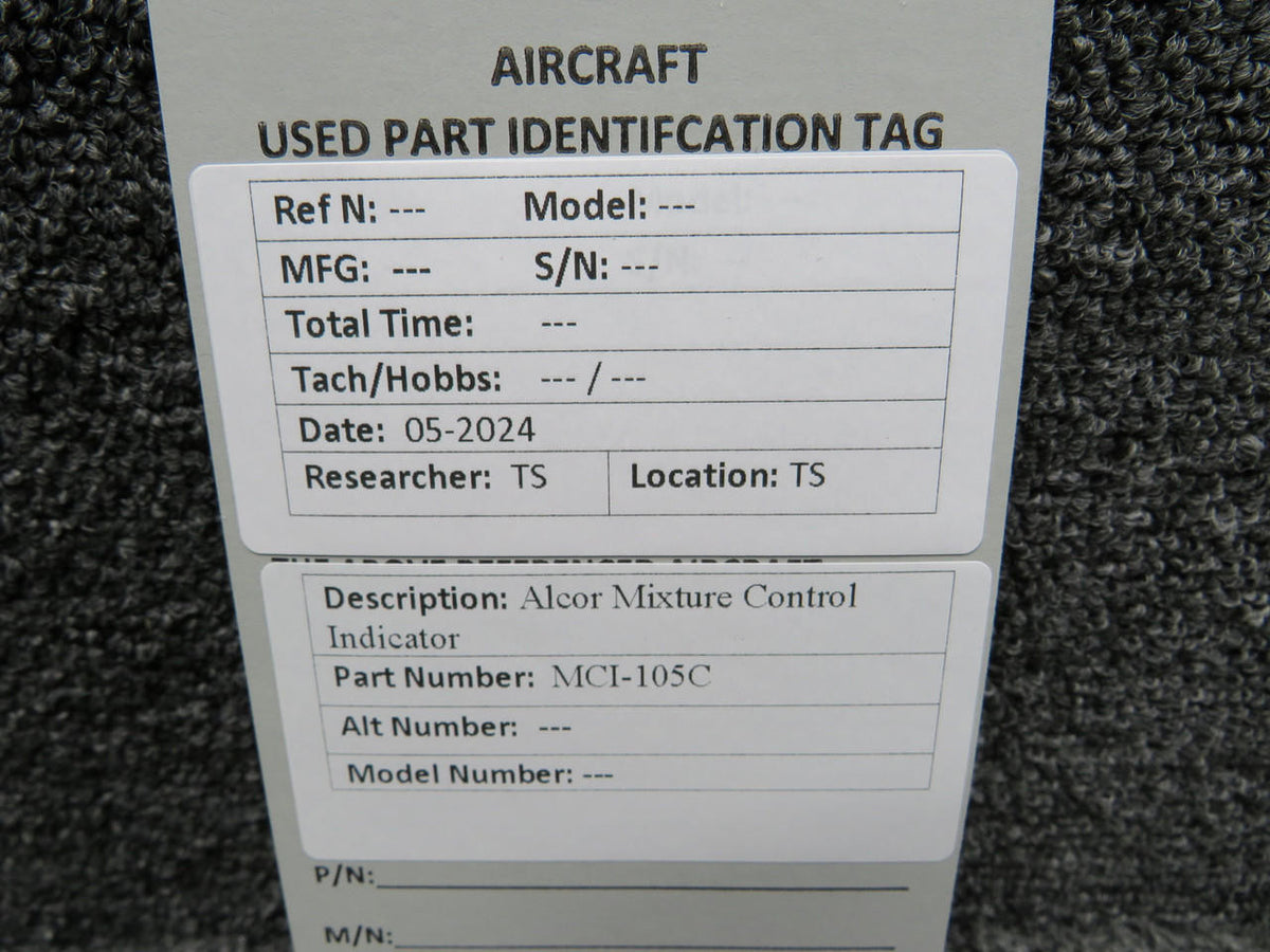 Alcor MCI-105C Alcor Mixture Control Indicator