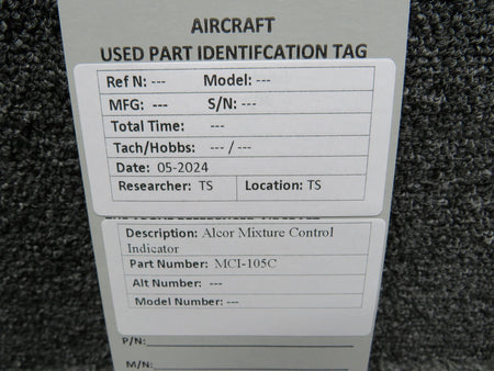 Alcor MCI-105C Alcor Mixture Control Indicator