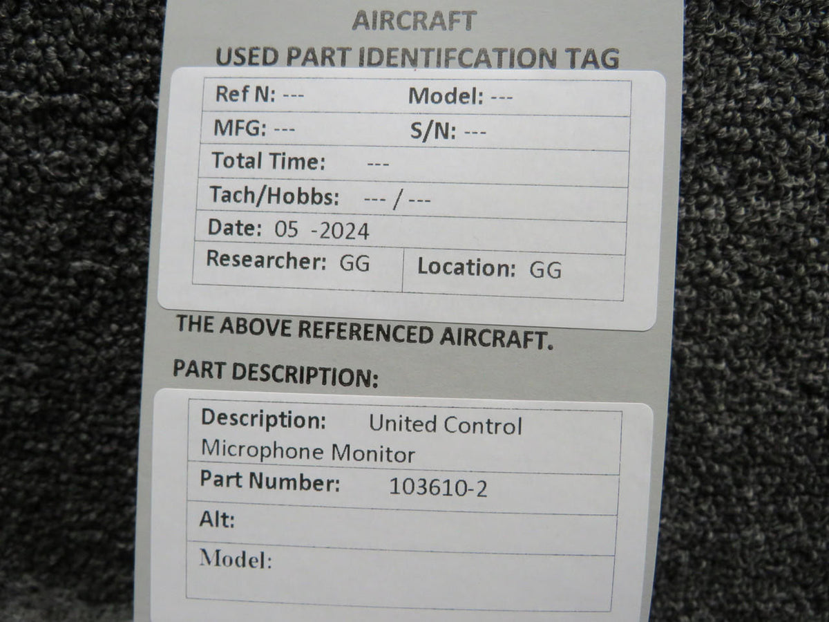 United Control 103610-2 United Control Microphone Monitor